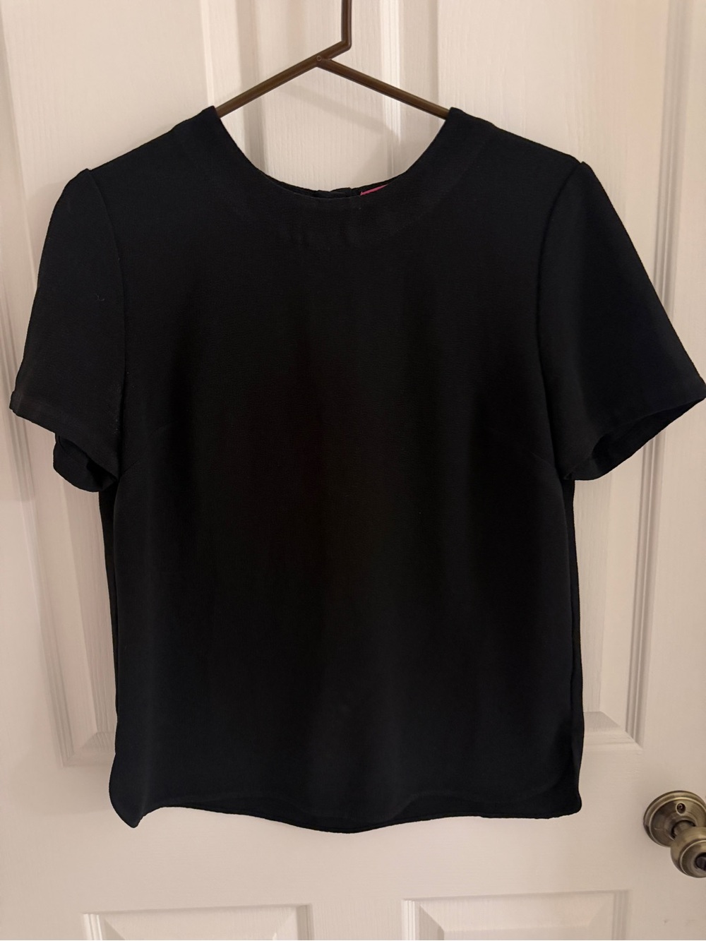 Catherine Malandrino Black Short-Sleeve Crewneck Tee